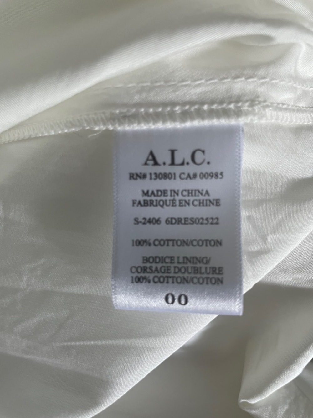A.L.C. Navy, Gold, White Tie-Dye Halter Midi Dress size 00 - Picture 10 of 10